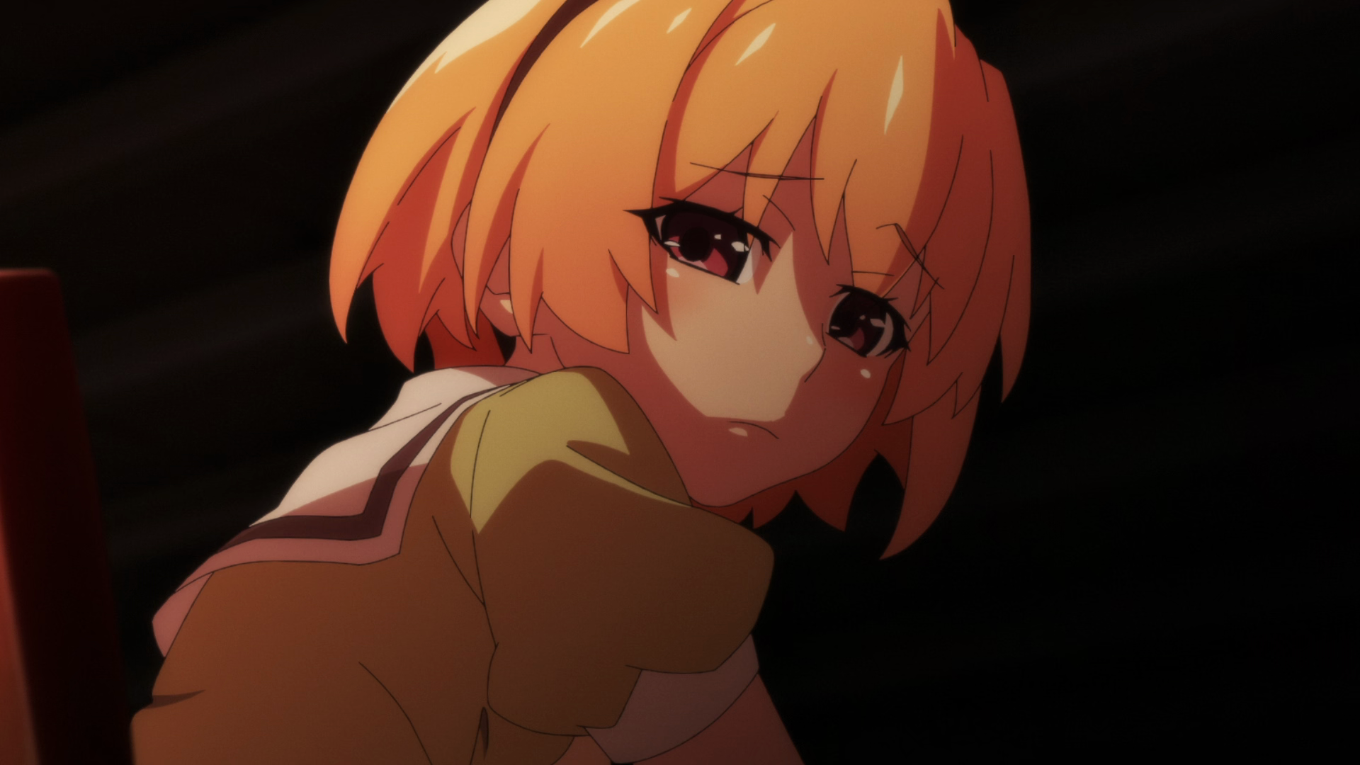 s04e09 satoko sees blanket.png